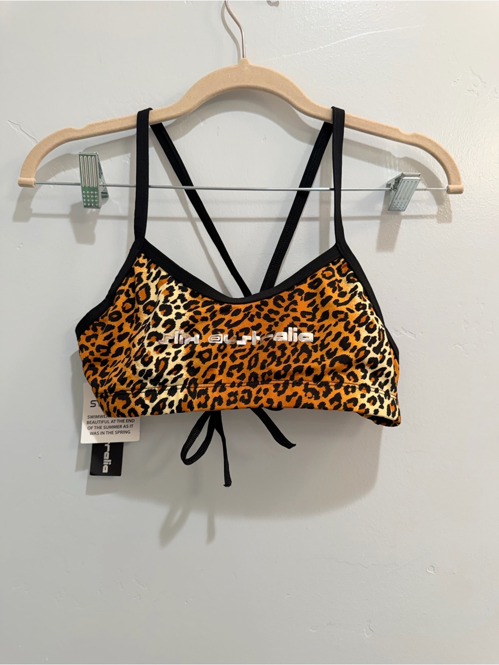 Slix Australia Leopard Print Athletic 2 Piece Swimsuit Set Stamina Aus 10 /US 6 - Picture 5 of 16